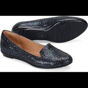 NWOB Sofft “Belden” purple glitter flats size 10